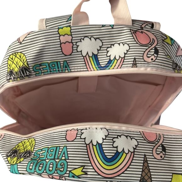 Yoobi Good Vibes Backpack Adjustable Straps Multiple Pockets New without Tags - Picture 4 of 5